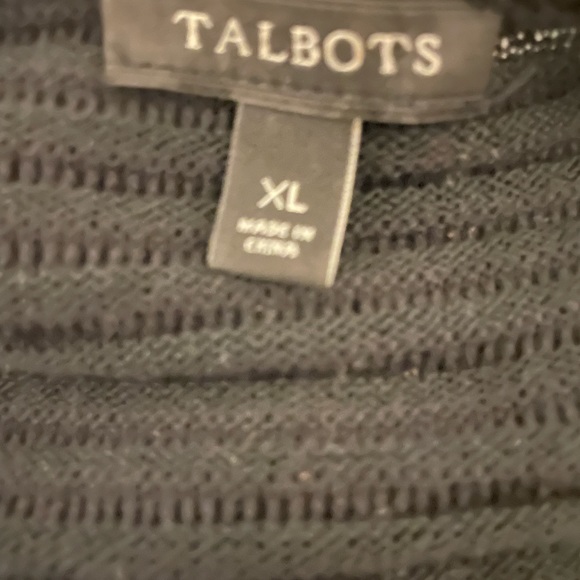 Talbots Black Open Long Swing Cardigan Size XL - Picture 3 of 5